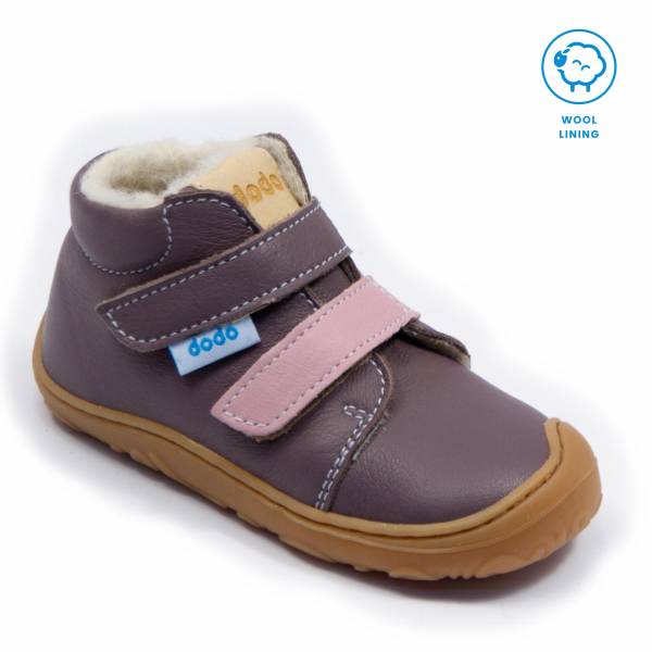 Dodo Shoes Noah Lavender Thermo boots, barefoot shoe